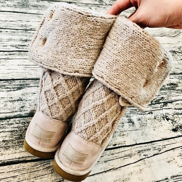 UGG⚡️Auth Light Grey Classic Cardy Knit Boots_6 - Picture 5 of 12